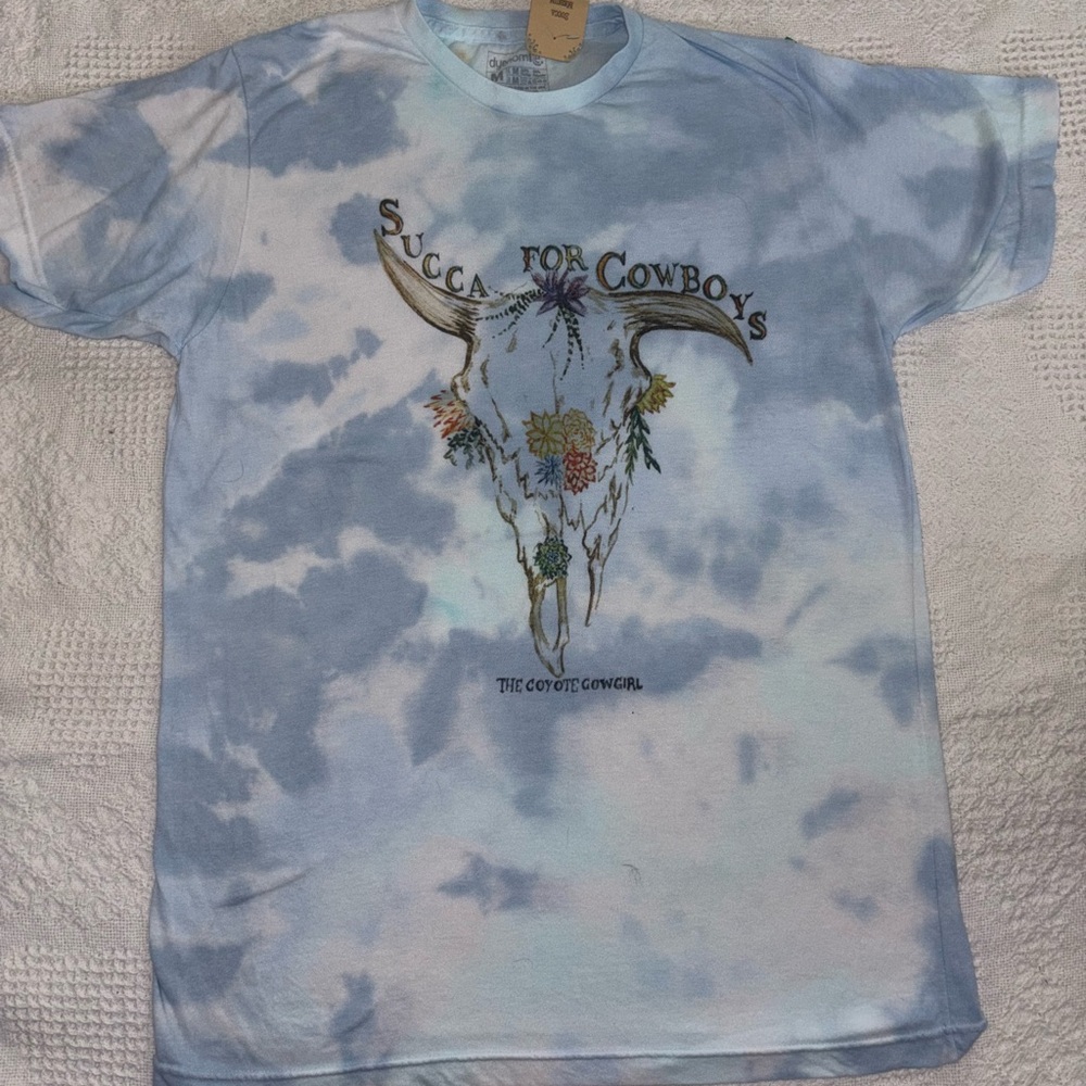 Dyenomite Succa for Cowboys Tiedye Lightweight Tshirt Womens Size Medium NWT